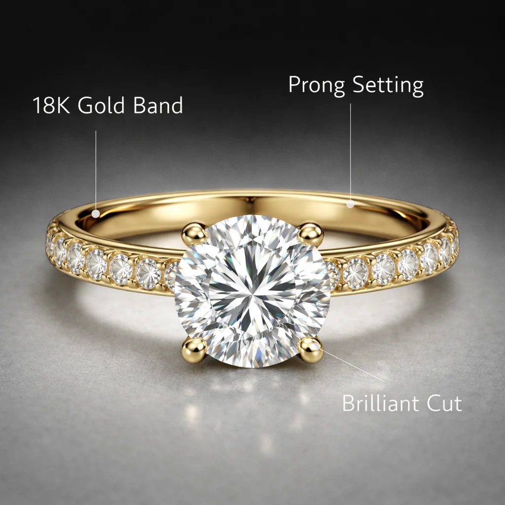 Detail-focused jewelry render